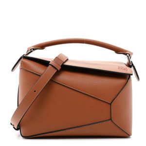 Loewe Calfskin Small Puzzle Edge Bag Tan