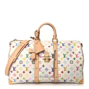 Louis Vuitton LV X TM Monogram Multicolor Keepall Bandouliere 45 White