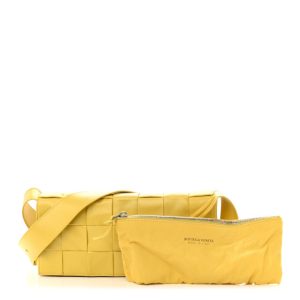 Bottega Veneta Paper Calfskin Intrecciato Stretch Cassette Buttercup