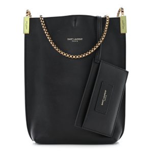 Saint Laurent Calfskin Mini Suzanne Hobo Black