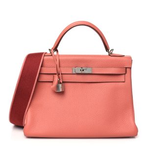 Hermes Taurillon Clemence Amazone Kelly Retourne 32 Flamingo