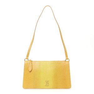 Burberry Lizard Embossed Mini TB Shoulder Bag Cool Lemon