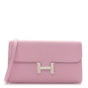 Hermes Epsom Constance Wallet To Go Mauve Sylvestre
