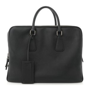 Prada Saffiano Travel Briefcase Black