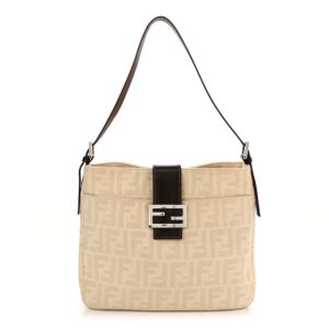 Fendi Zucca Shoulder Bag Beige