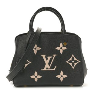Louis Vuitton Empreinte Monogram Giant Montaigne BB Black Beige