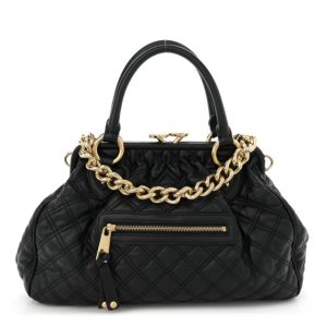 Marc Jacobs Calfskin Quilted Stam Black