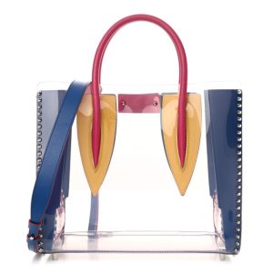 Christian Louboutin PVC Calfskin Spiked Medium Paloma Multicolor