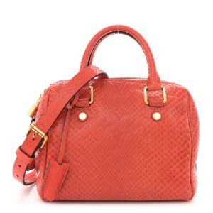 Louis Vuitton Snakeskin Embossed Monogram Speedy Bandouliere 20 Orient