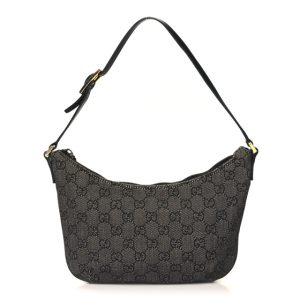 Gucci Denim Monogram Pochette Black