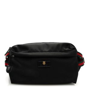 Gucci Techno Canvas Web Belt Bag Black