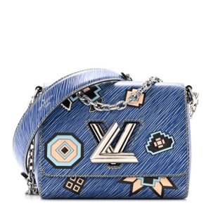 Louis Vuitton Epi Azteque Twist Shoulder Bag PM Denim Light