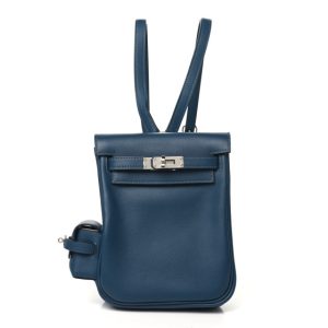 Hermes Swift Kelly Jump Backpack Bleu de Prusse
