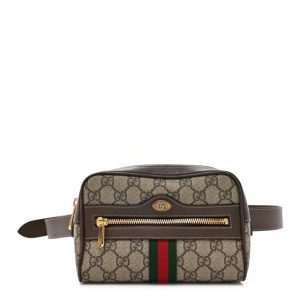Gucci GG Supreme Monogram Small Ophidia Belt Bag 105 42 Dark Brown