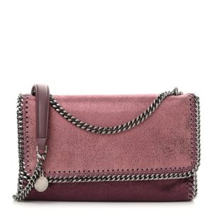Stella McCartney Shaggy Deer Ombre Falabella Messenger Purple Burgundy