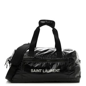 Saint Laurent Nylon Nuxx Ripstop Duffle Black White