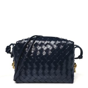 Bottega Veneta Polished Nappa Intrecciato Knot Small Loop Camera Bag Space