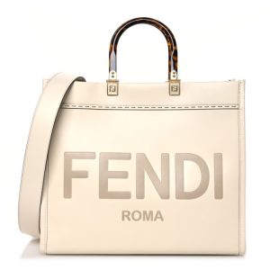 Fendi Vitello King Plexiglass Medium Fendi Sunshine Shopper Tote White Ice
