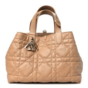 Christian Dior Calfskin Macrocannage Medium Toujours Tan