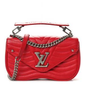 Louis Vuitton Calfskin New Wave Chain MM Ecarlate