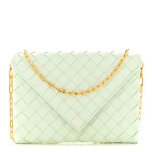 Bottega Veneta Nappa Intrecciato Envelope Pouch Glacier