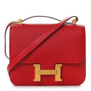 Hermes Epsom Constance 24 Rouge Casaque