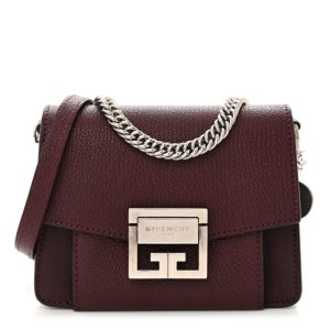 Givenchy Goatskin Mini GV3 Shoulder Bag Oxblood