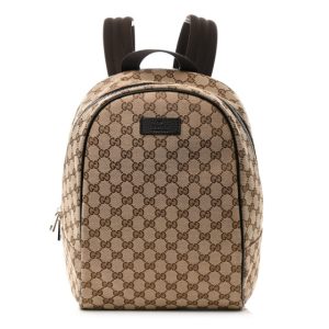 Gucci Monogram Travel Backpack Dark Brown