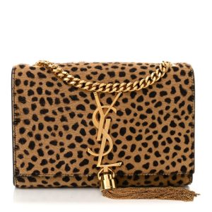 Saint Laurent Pony Hair Calfskin Small Classic Monogram Kate Tassel Satchel