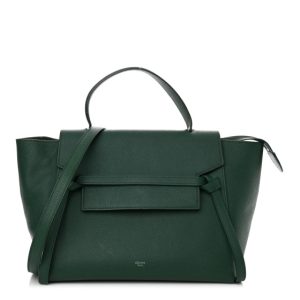Celine Grained Calfskin Mini Belt Bag Forest