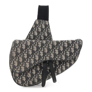 Christian Dior Oblique Mens Saddle Bag Blue