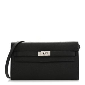 Hermes Epsom Kelly Wallet To Go Black