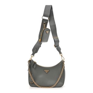 Prada Saffiano Lux Re-Edition 2005 Shoulder Bag Ardesia