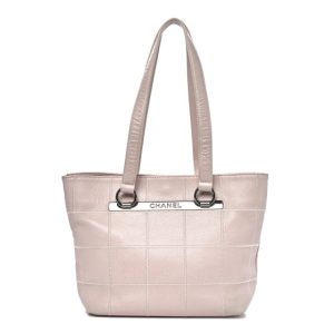 Chanel Caviar Square Stitched Tote Pink