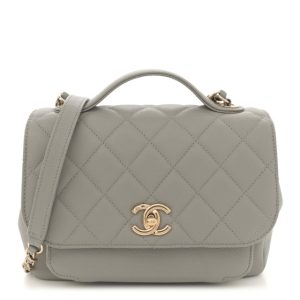 Chanel Caviar Quilted Medium Business Affinity Flap Grey