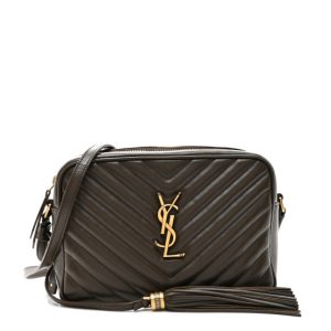 Saint Laurent Calfskin Matelasse Monogram Lou Camera Bag Military Olive