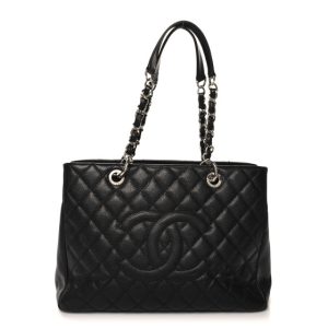 Chanel Caviar Quilted Grand Shopping Tote GST Black