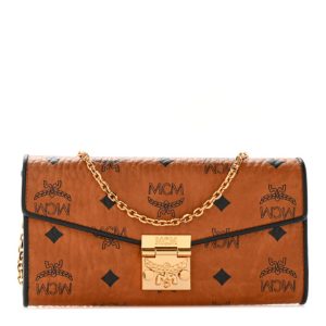 MCM Visetos Patricia Wallet On Chain Cognac