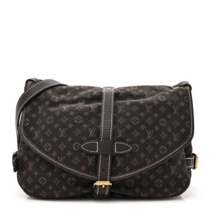 Louis Vuitton Monogram Mini Lin Saumur Ebene