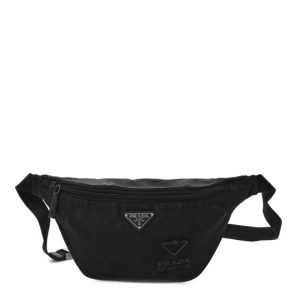 Prada Tessuto Re-Nylon Saffiano Belt Bag Black