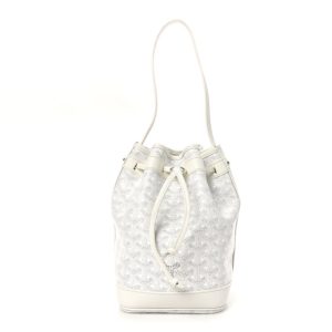 Goyard Goyardine Petit Flot Bucket Bag PM White