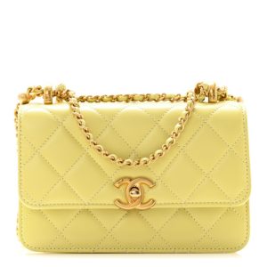 Chanel Calfskin Quilted Mini Perfect Fit Flap Light Green