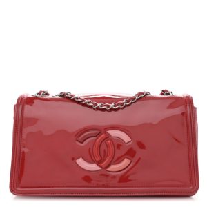 Chanel Patent Lipstick Wallet on Chain Red