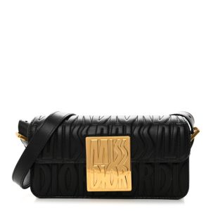 Christian Dior Calfskin Quilted All Over Miss Dior Flap Black