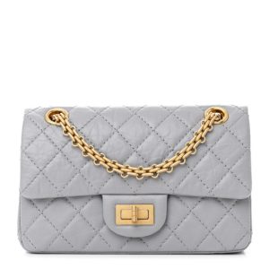 Chanel Aged Calfskin Quilted 2.55 Reissue Mini Flap Grey