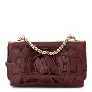 Valentino Garavani Nappa Atelier 03 Rose Edition Small Chain Shoulder Bag Cerise