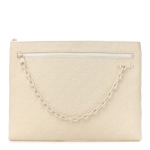 Louis Vuitton Taurillon Monogram Solar Ray A4 Pouch White