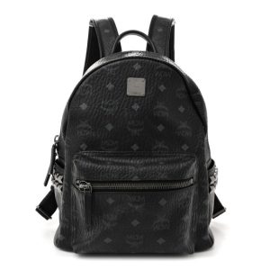 MCM Visetos Small Side Stud Stark Backpack Black