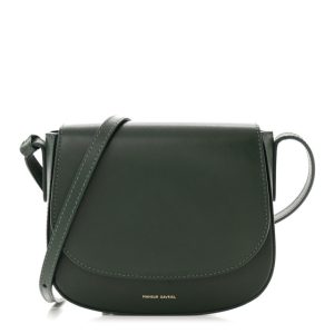 Mansur Gavriel Calfskin Mini Flap Crossbody Bag Moss