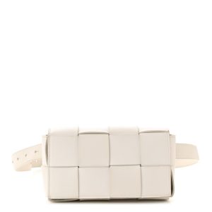 Bottega Veneta Nappa Maxi Intreccio The Belt Cassette Bag White